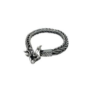 Vintage Sterling Silver .950 Dragons Head Bangle Bracelet